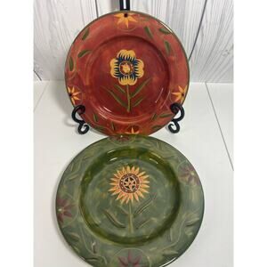 Susan Winget Certified International 8.5" Salad Dessert Plates Floral 2-PCS
